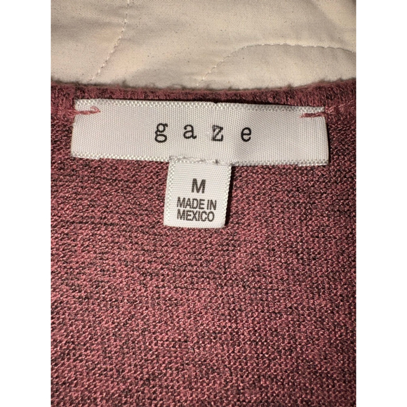 Gaze Heathered Long Sleeve Ruched Crop Top M Soft - Picture 3 of 4